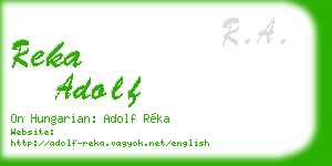 reka adolf business card