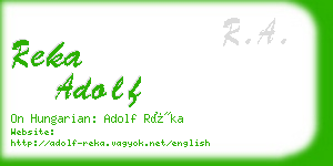 reka adolf business card